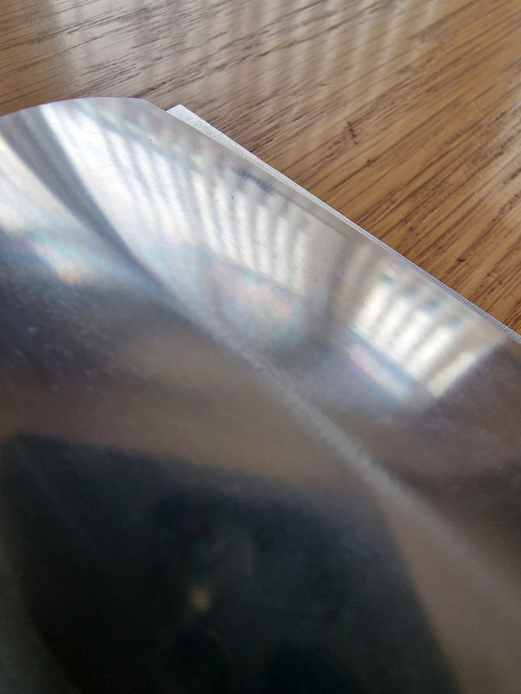 Close-up of a machined aluminium surface finish